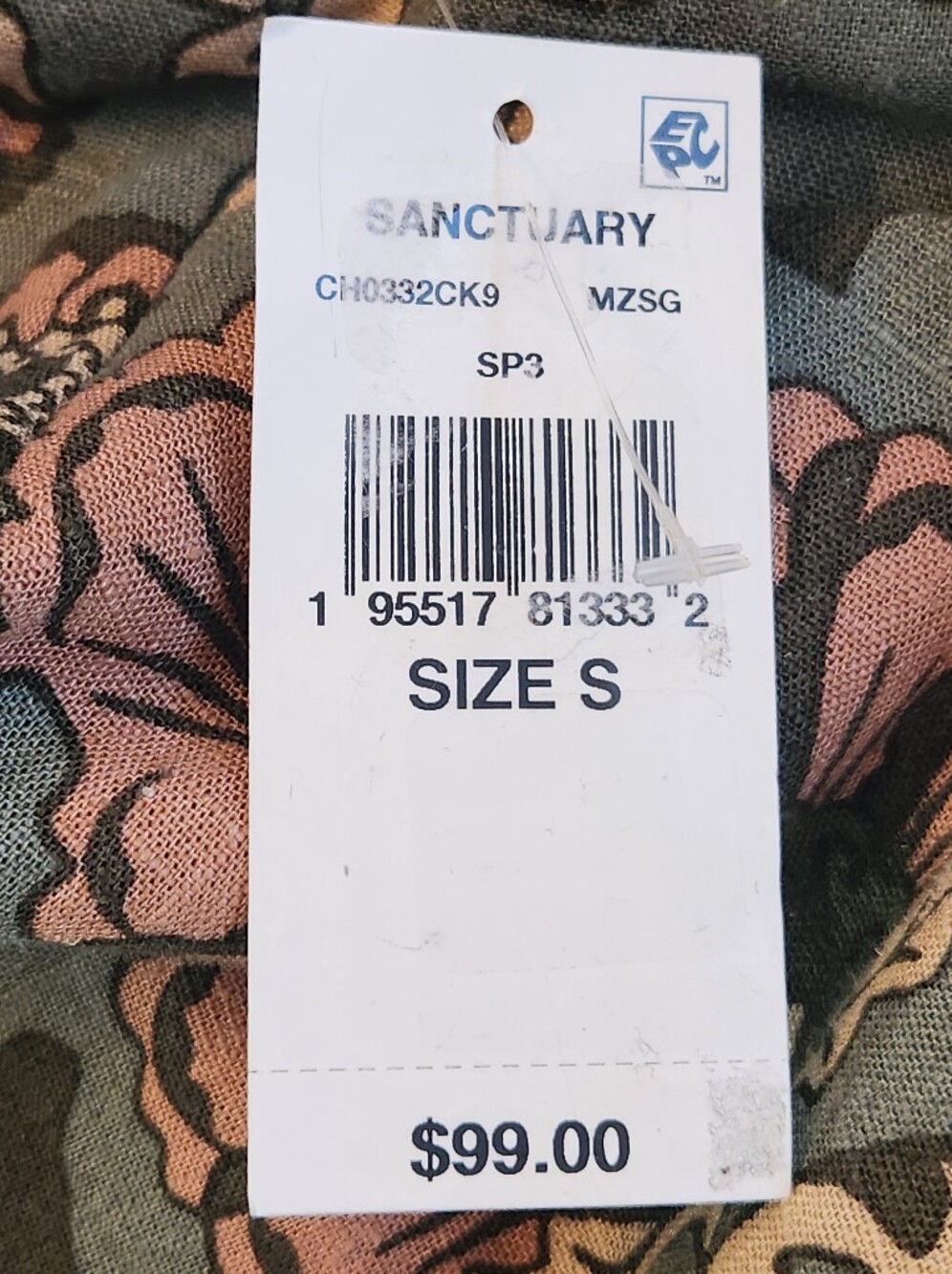 Sanctuary City Shorts S Green Linen Spring Breaker Floral High Waist New $100 - Picture 7 of 13